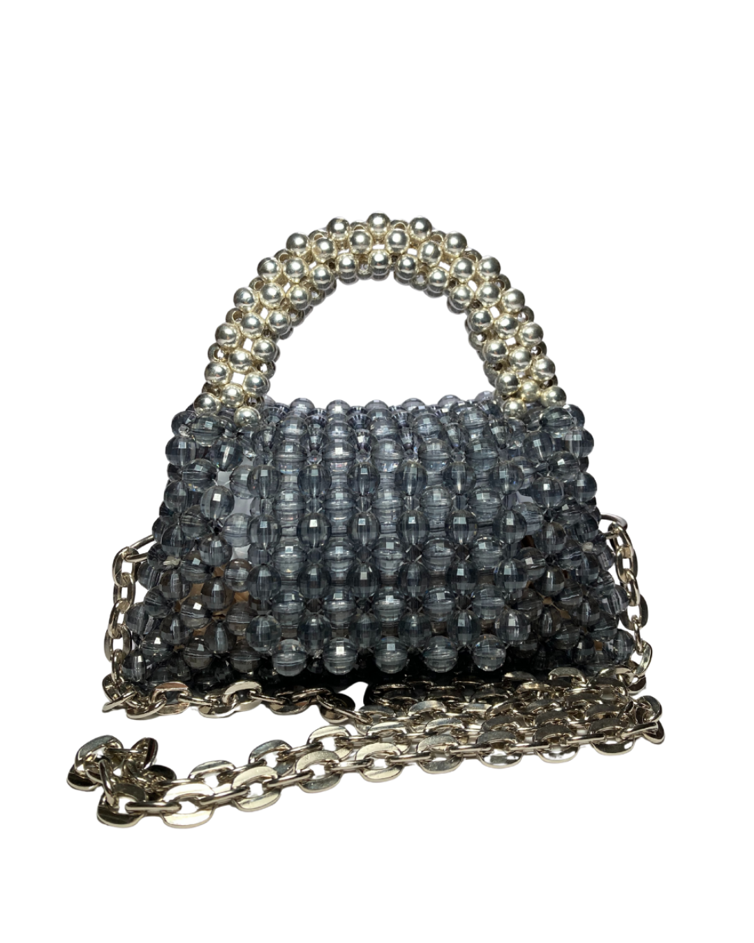 Cartera de Acrilico y Perlas Metalicas Loud Luxury
