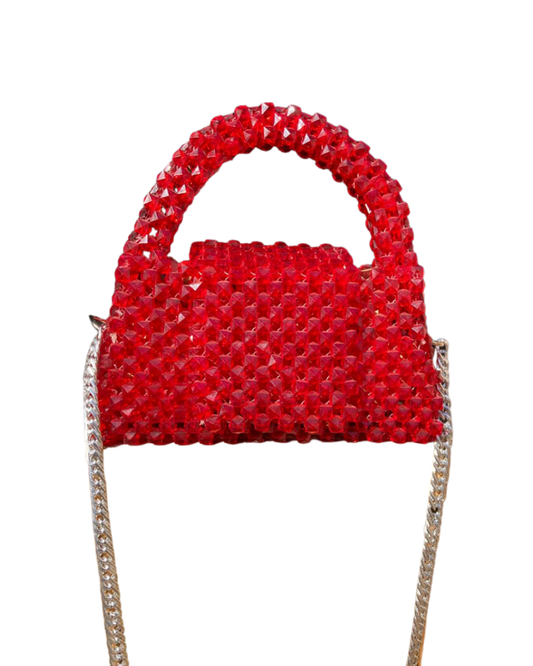 Cartera de Acrilico Roja Ópalo de Fuego