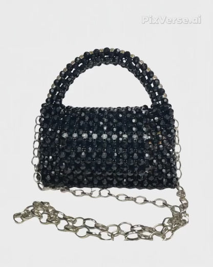 Cartera de Acrilico Negra Flapper Purses