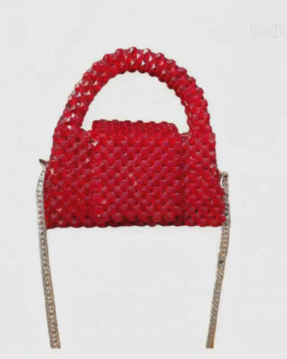 Cartera de Acrilico Roja Ópalo de Fuego